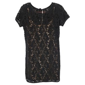Ann Taylor Cotton Lace Floral Shift Mini Dress